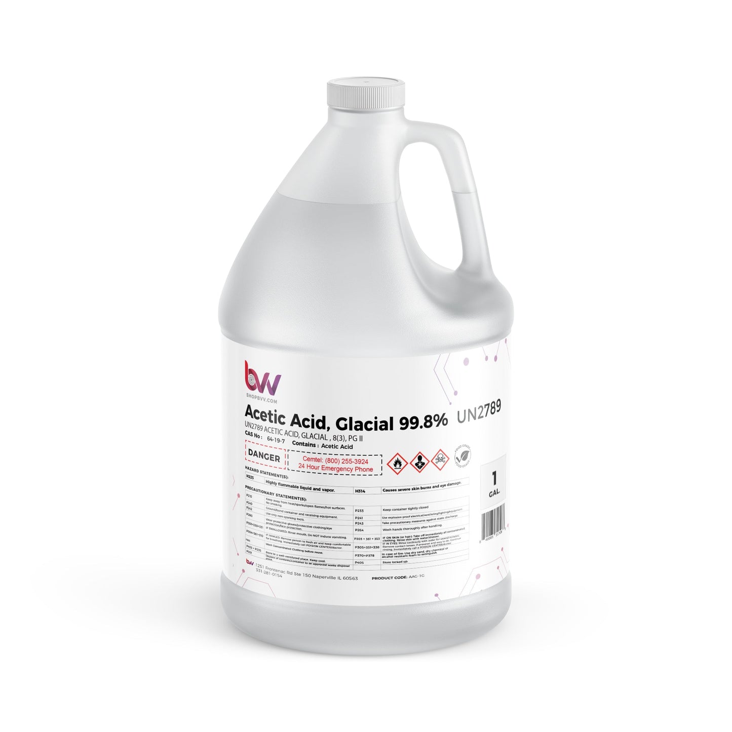 BVV™ Food & Lab Grade Glacial Acetic Acid 99.8%