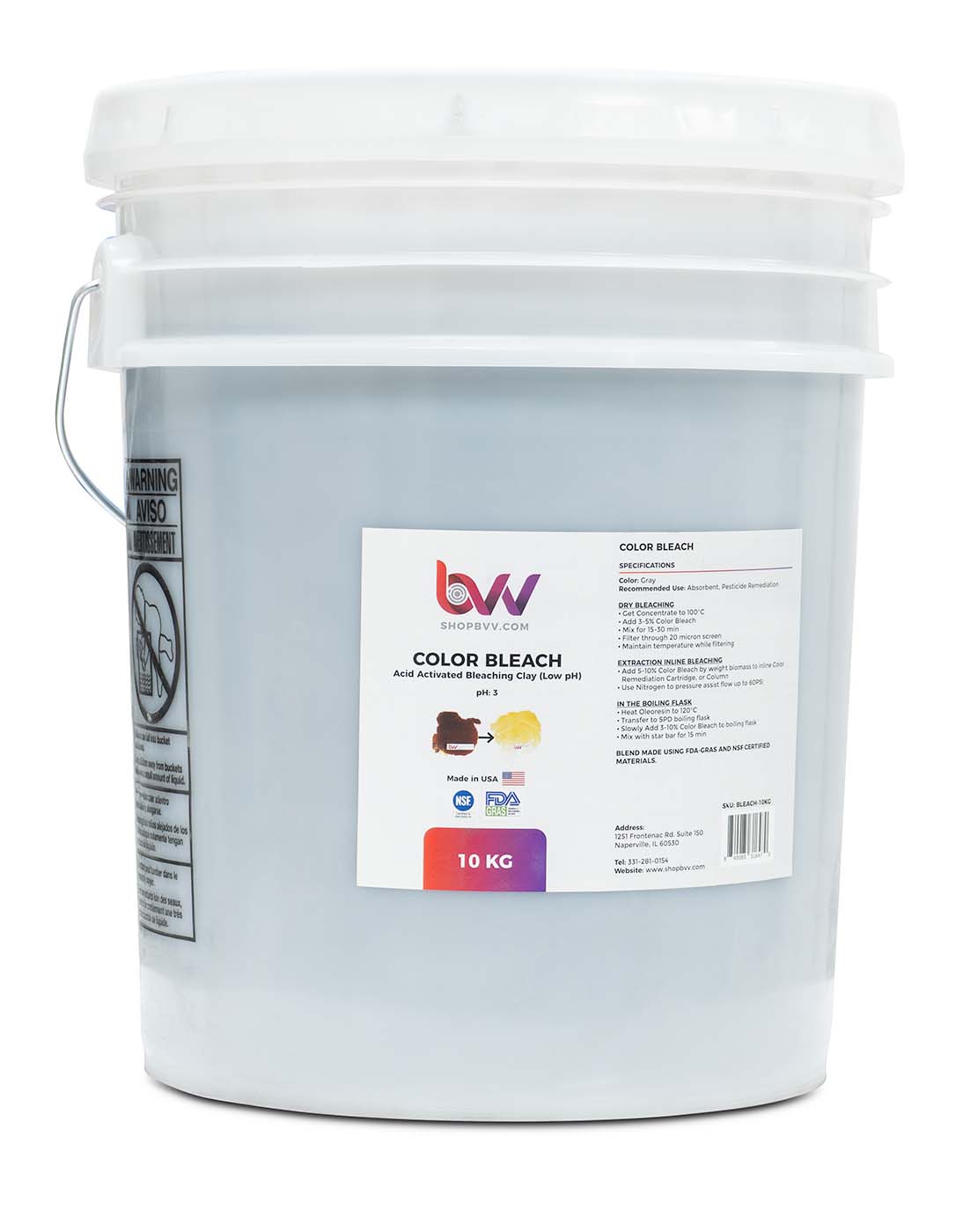 BVV™ Color Bleach for Edible Oils *FDA & NSF Certified Material (Compares to T-41™)