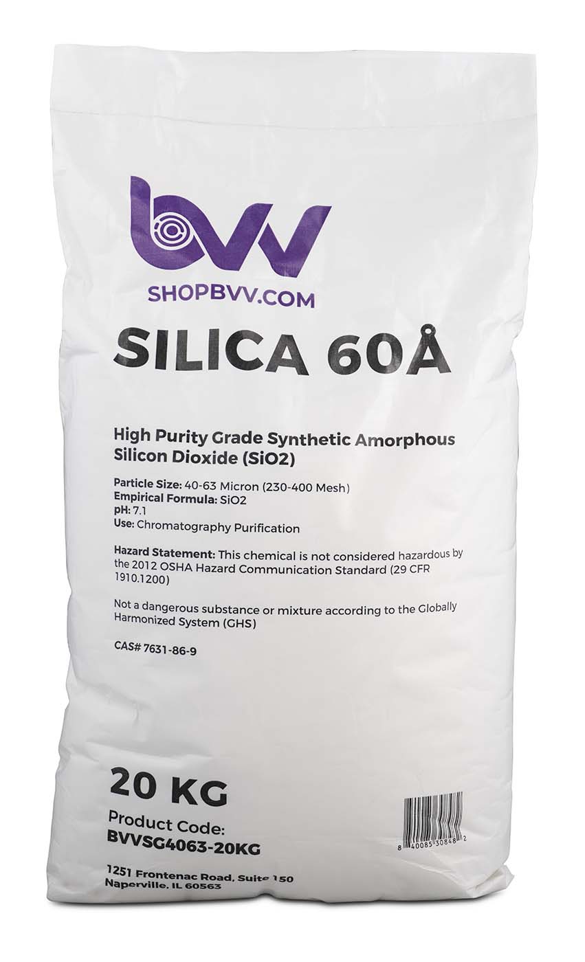 BVV™ 60A Silica Gel 40-63 Micron High Purity Extraction CRC Grade SiO2