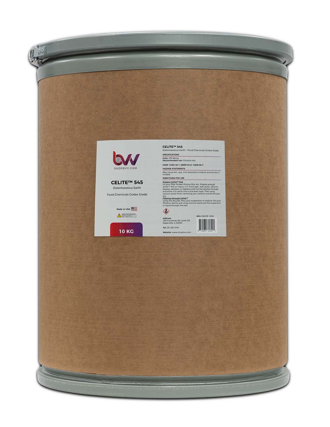 BVV™ Celite® 545 Diatomaceous Earth (Food Codex Grade) 4.5 Micron