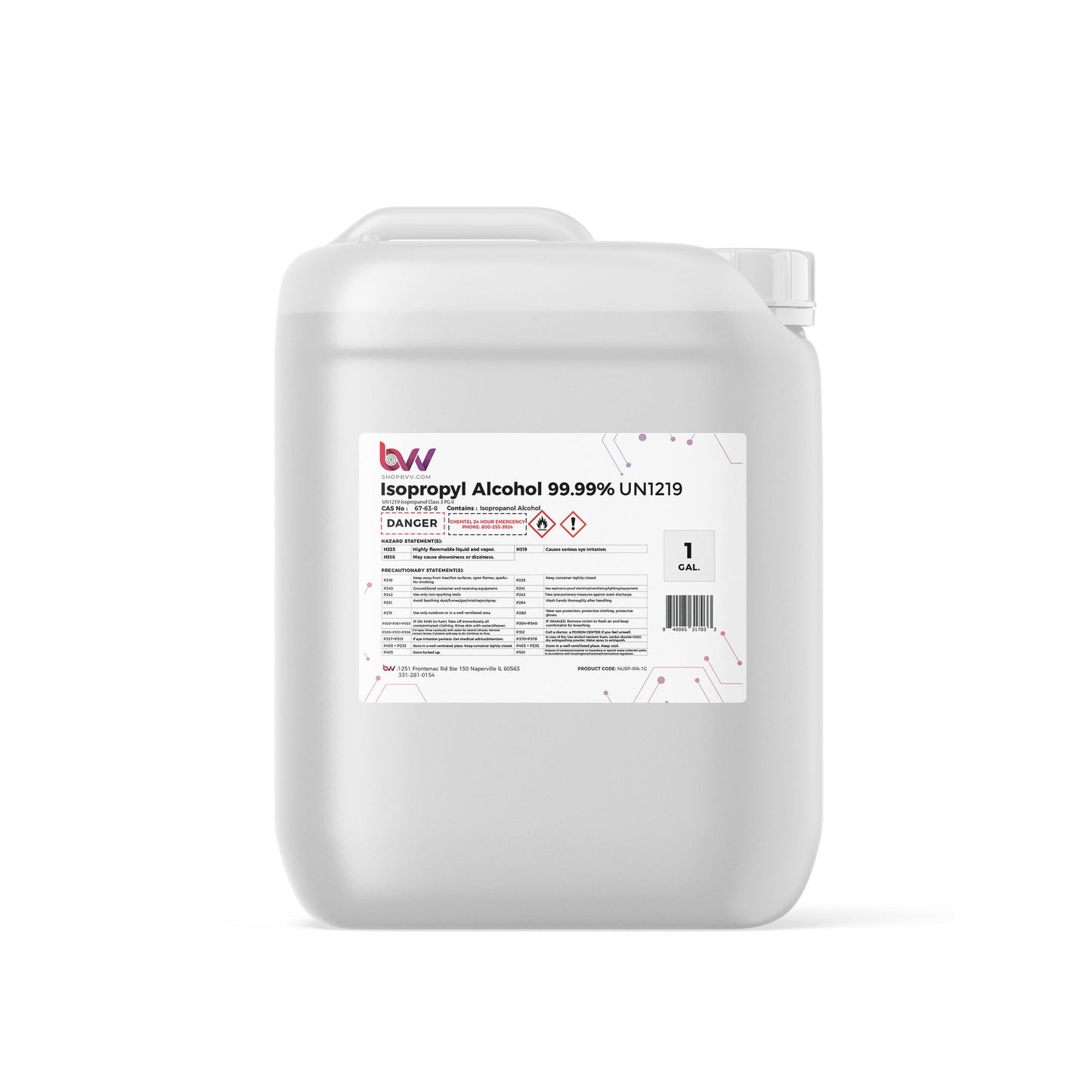 BVV™ High Purity Isopropyl Alcohol IPA 99%