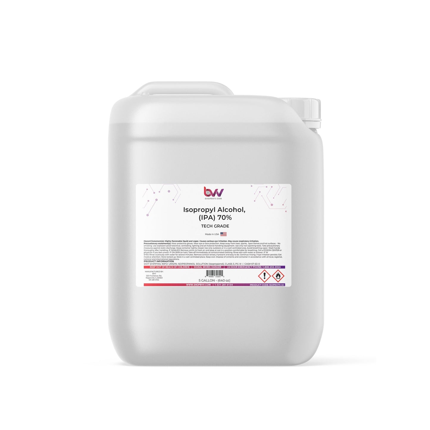 BVV Isopropyl Alcohol 70% Tech Grade