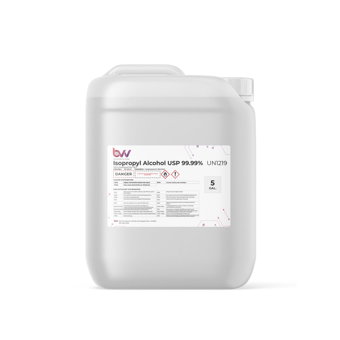 BVV™ High Purity Isopropyl Alcohol 99% USP (IPA)